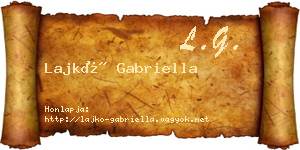 Lajkó Gabriella névjegykártya