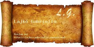 Lajkó Gabriella névjegykártya