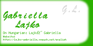 gabriella lajko business card